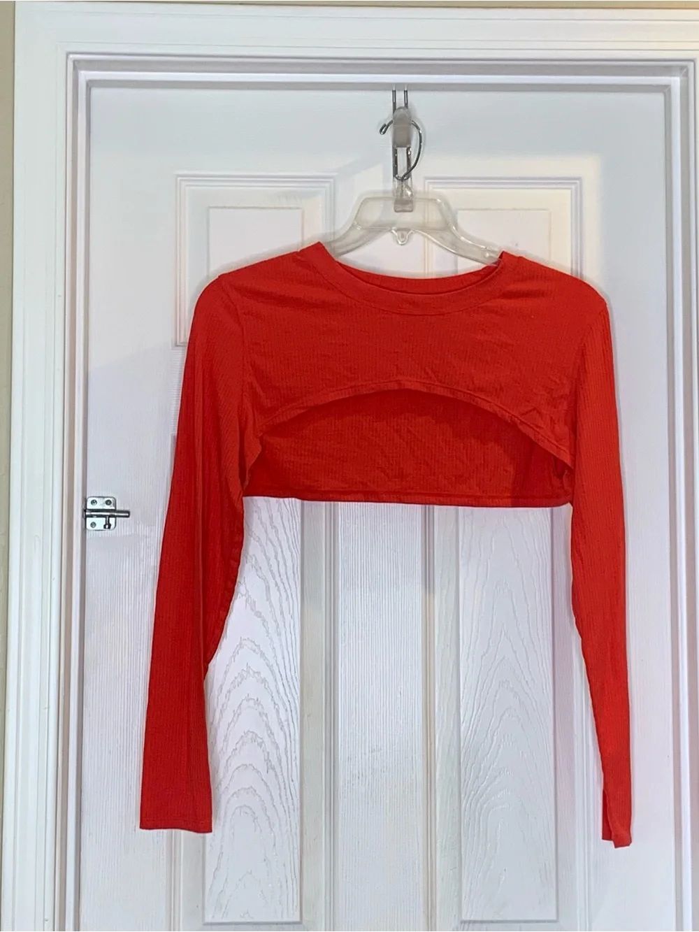 Joy Lab Crop Top Athletic Overlay Coral Color Size XL
